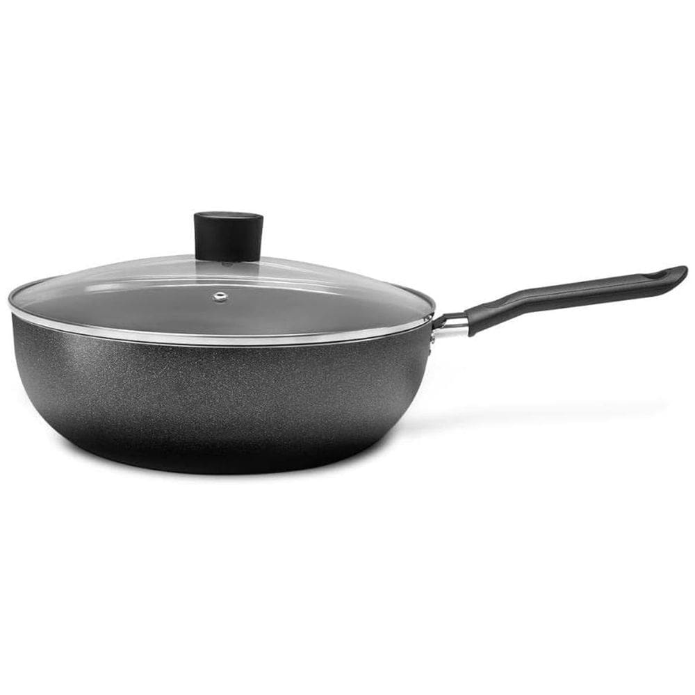 Panela Wok Antiaderente 2,3L 24Cm Preta Ebony Brinox