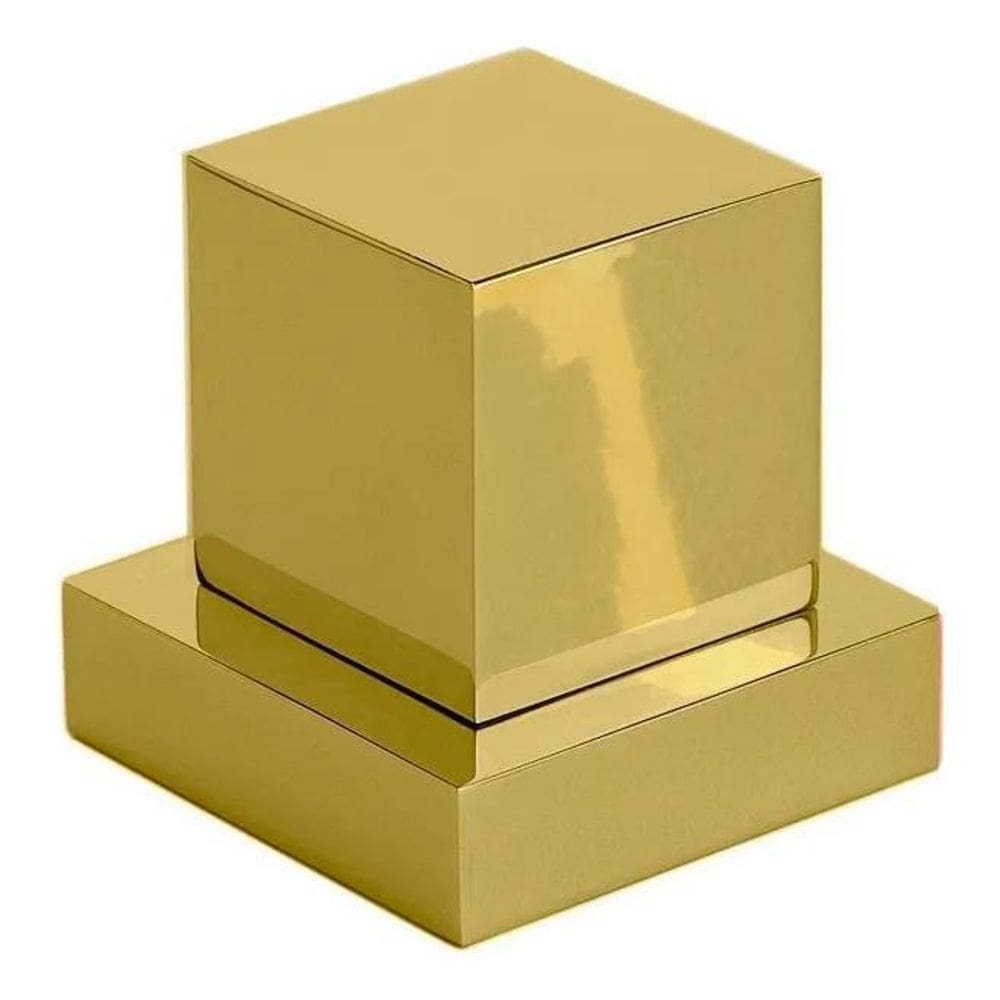 Acabamento Registro Volante Quadrado Para Deca Metal Dourado