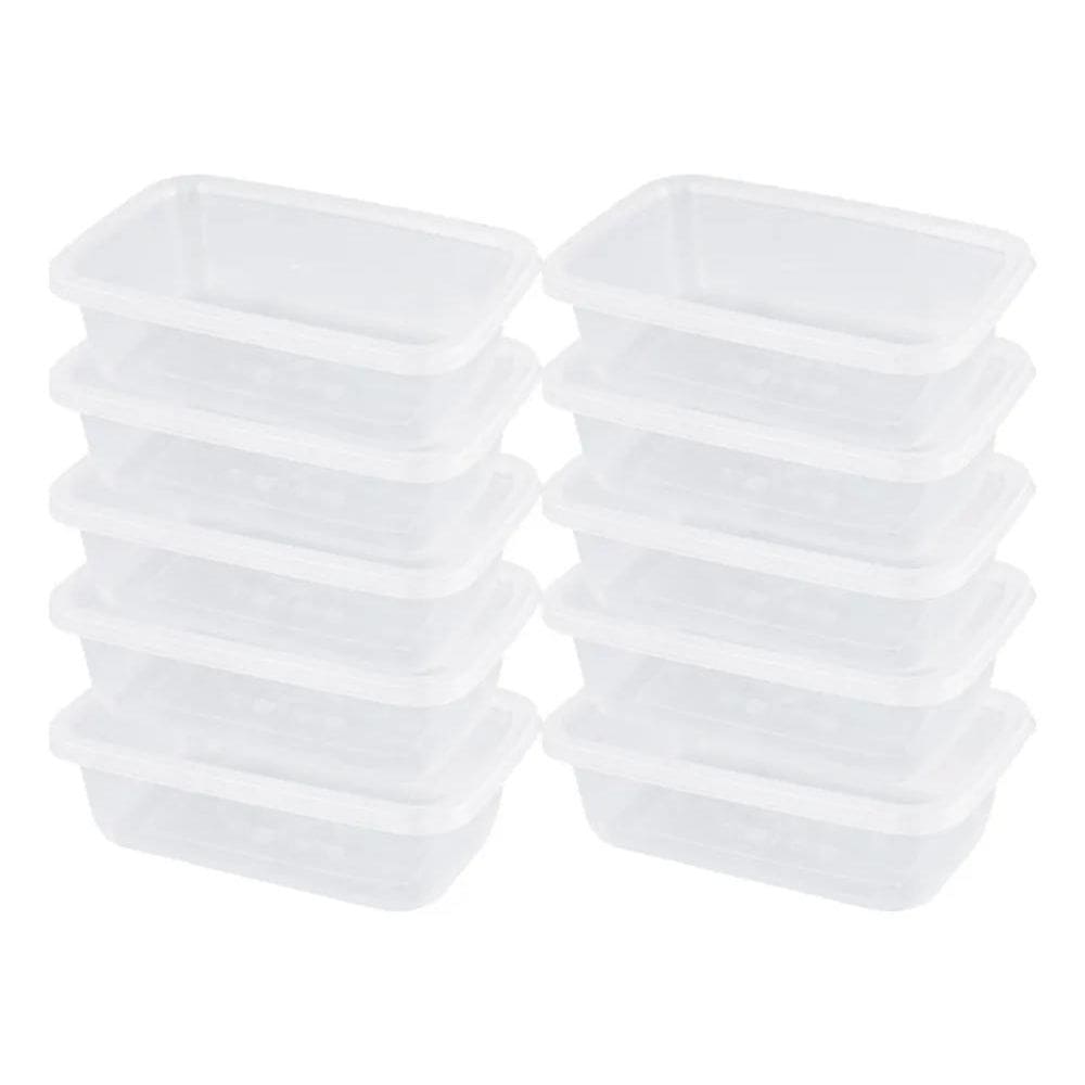 2X Kit 10 Pote 800 Ml Transparente Bpa Free Marmita Microond