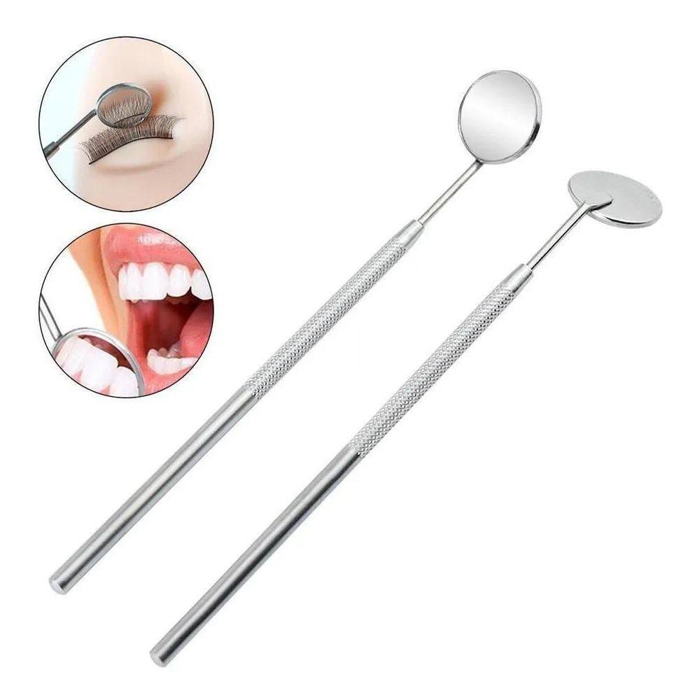 2X Espelho Precisão Alongamento Extensão Cílios Dentista Ino