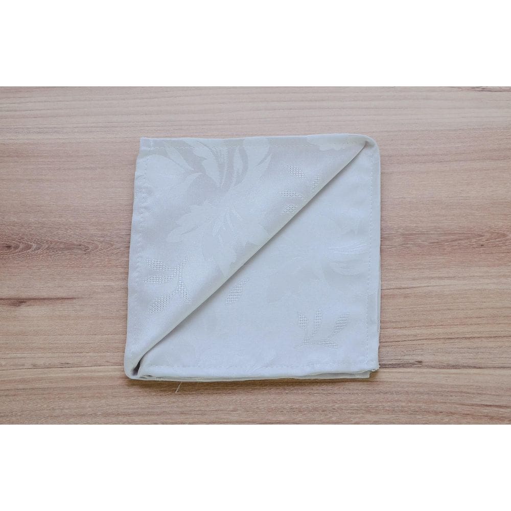 Kit 24 Guardanapo Jacquard Cinza Festa Acabamento Bainha