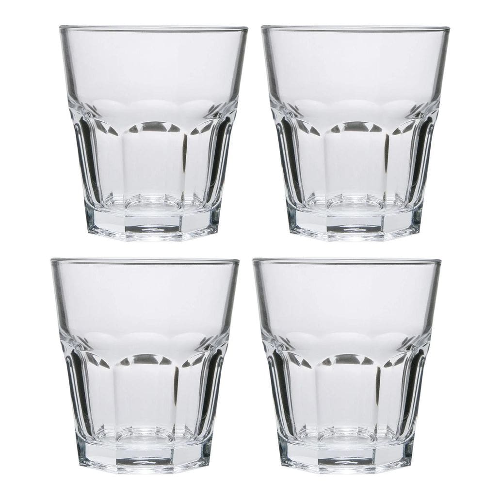 Jogo De Copos Baixo Agua Suco Kit 6 Peças 355Ml Vidro Luxo