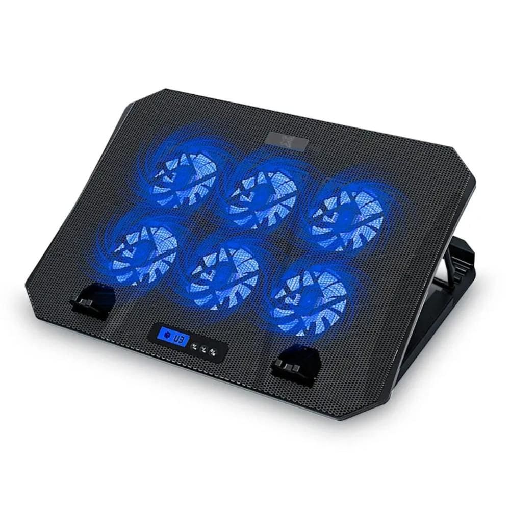 Suporte para Notebook Maxprint - com LED - 6 Coolers - 5 Níveis de Altura - 2 Portas USB - 60000119
