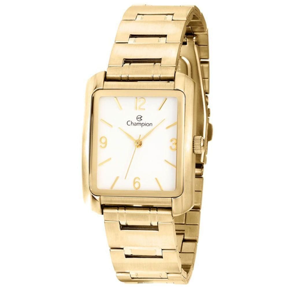 Relógio Champion Unissex Quadrado Dourado Ch22466h
