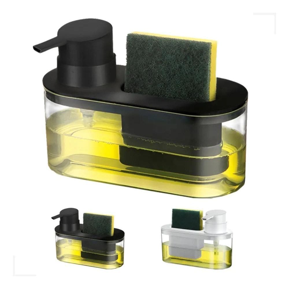 2X Dispenser Detergente Porta Bucha Pia Cozinha Organizador