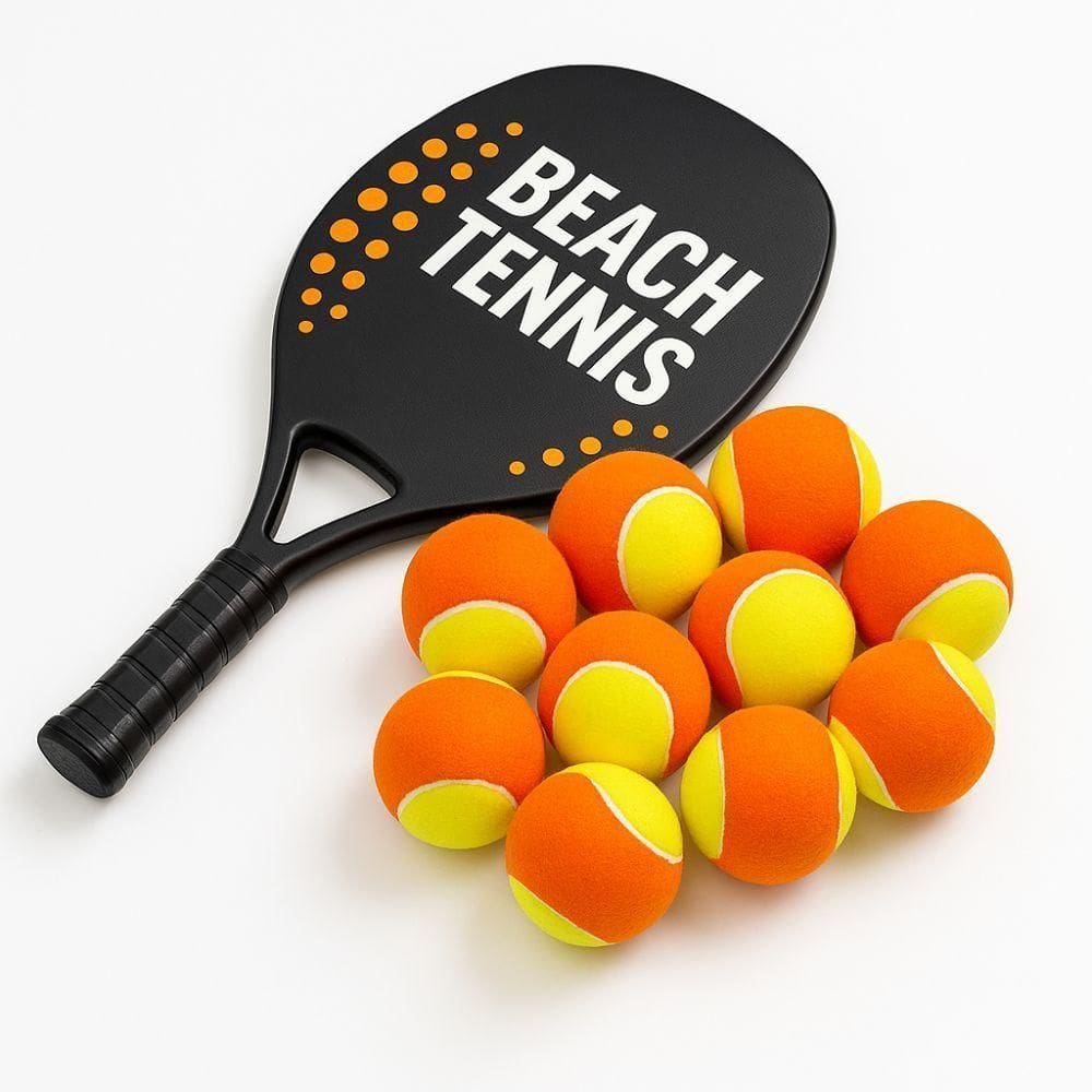 10 Bolas Beach Tennis Sandever Bolinha Praia Profissional