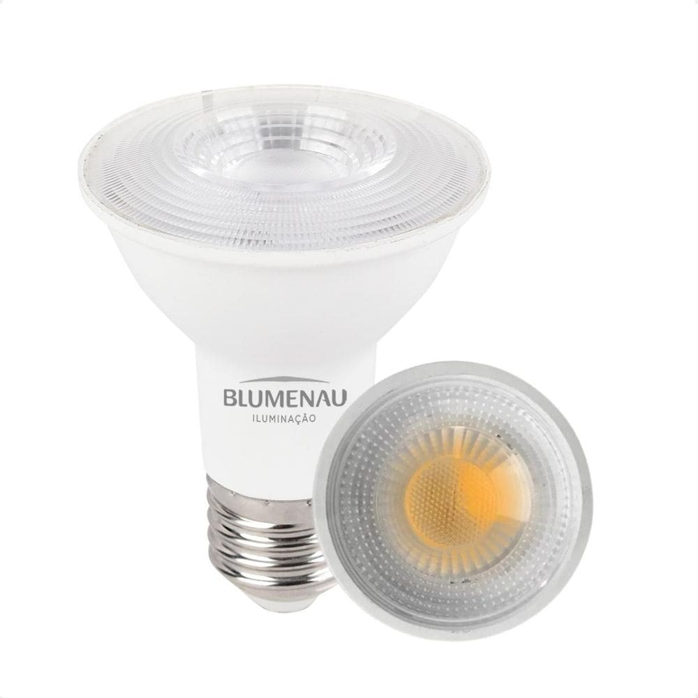 Kit 6 Lâmpada Led Par 20 8W E27 Bivolt Blumenau 4000K
