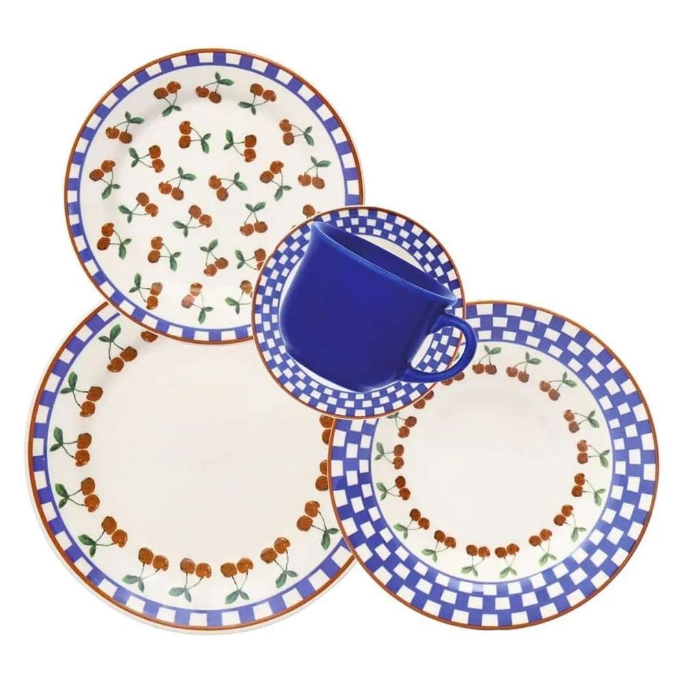 Aparelho De Jantar/Chá 30Pçs Jardim De Cerejas Biona