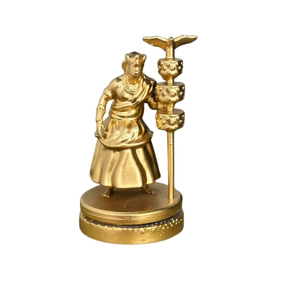 Miniatura Religiosa Orixás E Guias Em Resina 3D Dourada 5 Cm