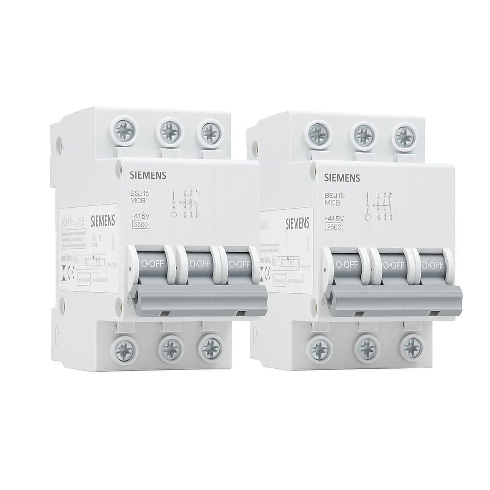 Kit 2 Disjuntores Tripolar In 10A Curva C 3Ka Siemens 2 Pólo