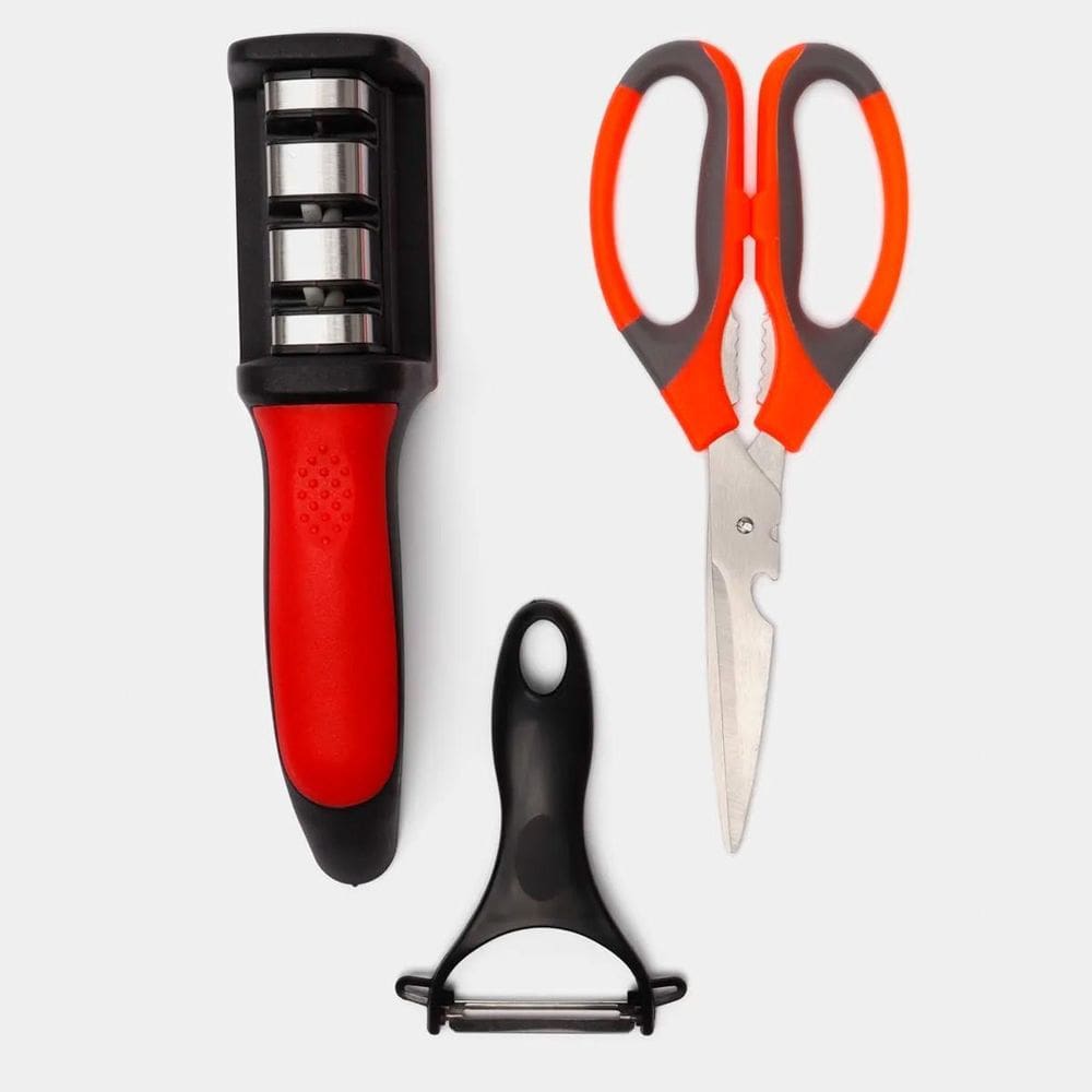 Kit Afiador Amolador Portátil Churrasco Facas