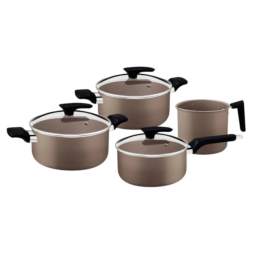 Jogo De Panelas Kit 4 Peças Antiaderente Tramontina Milazzo