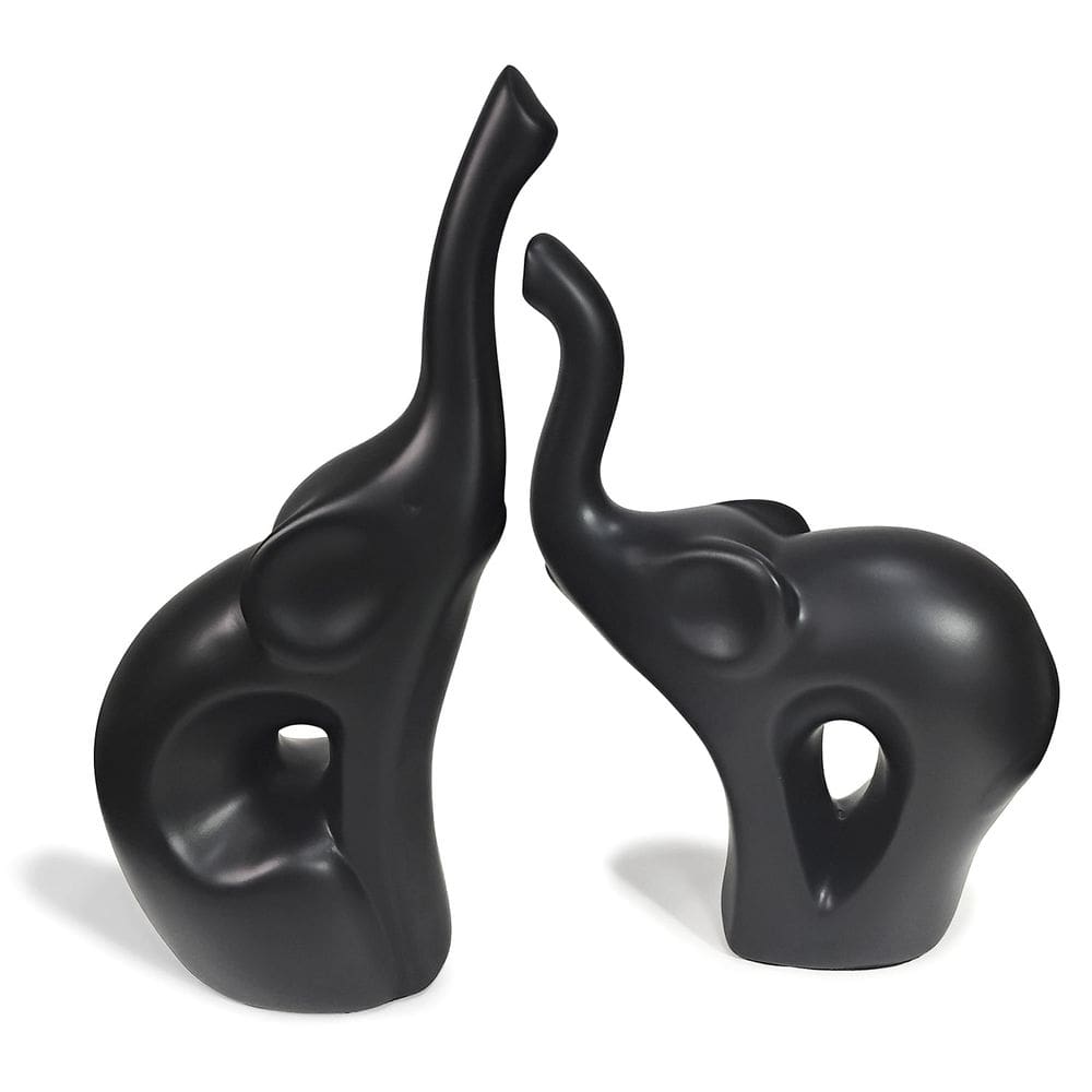 Escultura Casal de Elefantes Indiano Decorativo