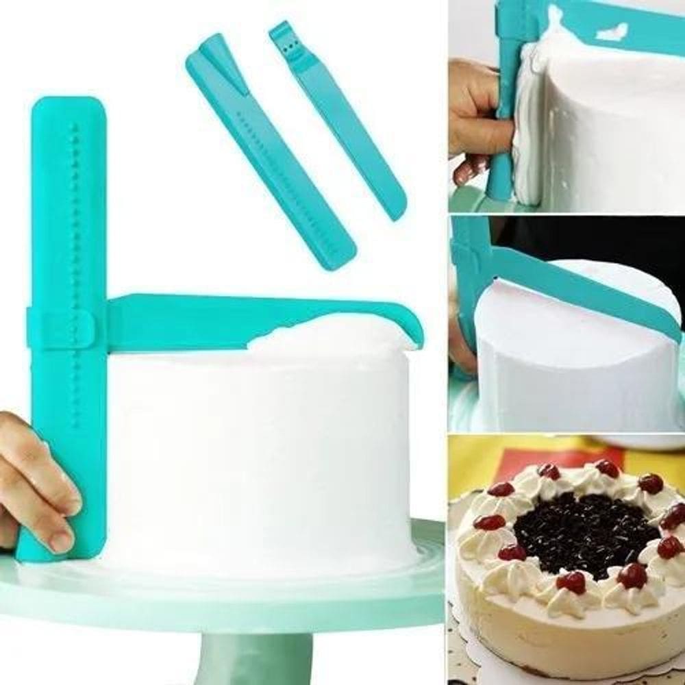 Espátula Niveladora Bolo Ajustável Raspador Alisador Angular