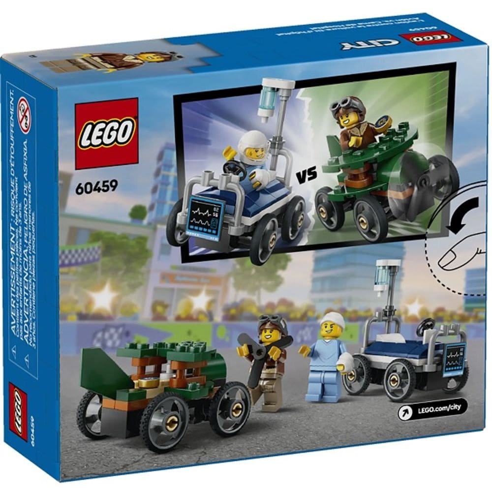 Lego CITY PACK de Carros de Corrida Aviao VS. Leito de Hospital 60459