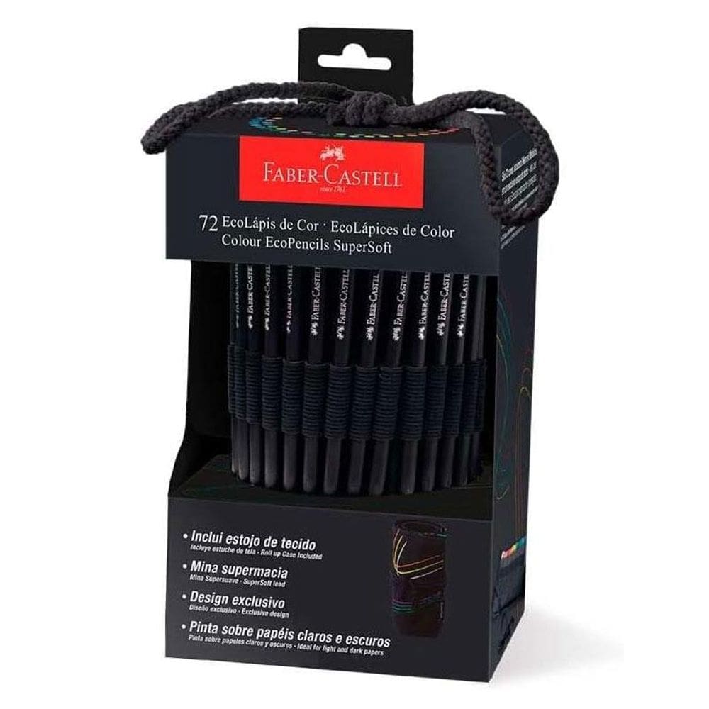 Lápis de Cor Ecolápis Supersoft 120772 72 Cores - Faber Castell