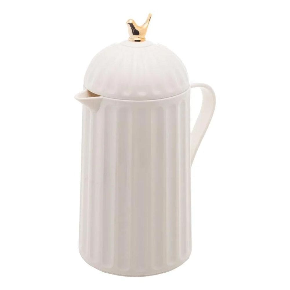 2X Garrafa Térmica Wolff Bird De Plástico Branca 600Ml