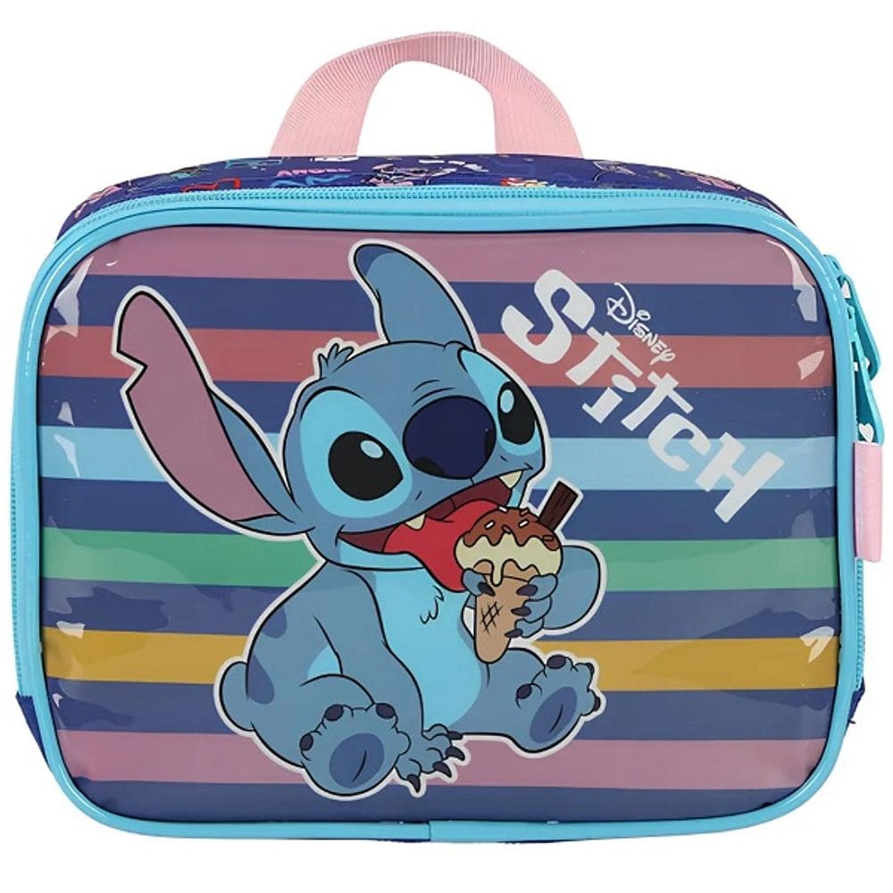 Lancheira Termica Infantil STITCH MAOS/COSTAS Luxcel Azul