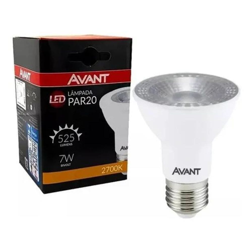 2X Lâmpada Led 7W Par20 6500K / 3000K E27 Avant Cor Da Luz A