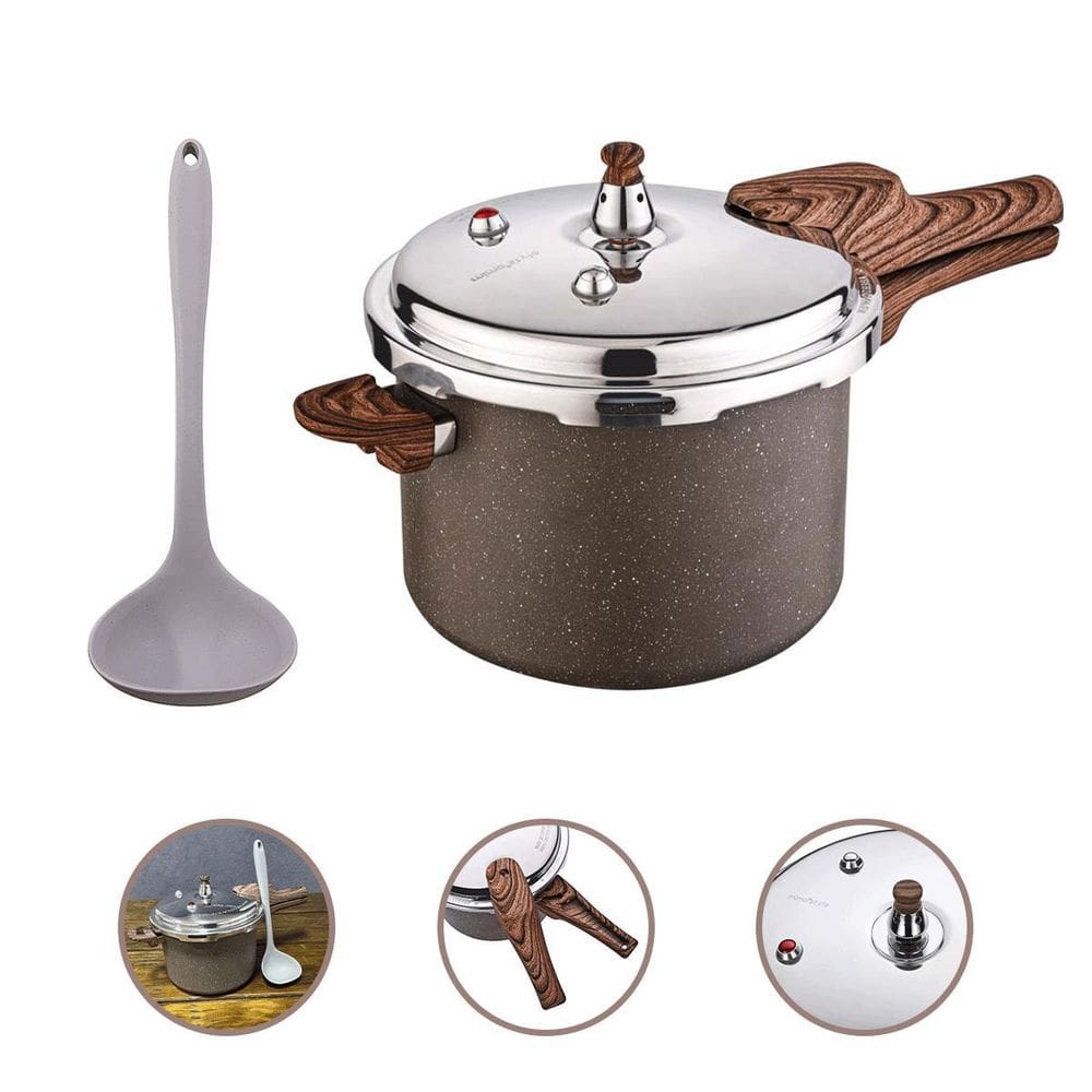 Panela Pressão 4,2L Cerâmico Indução Com Concha - Grafito