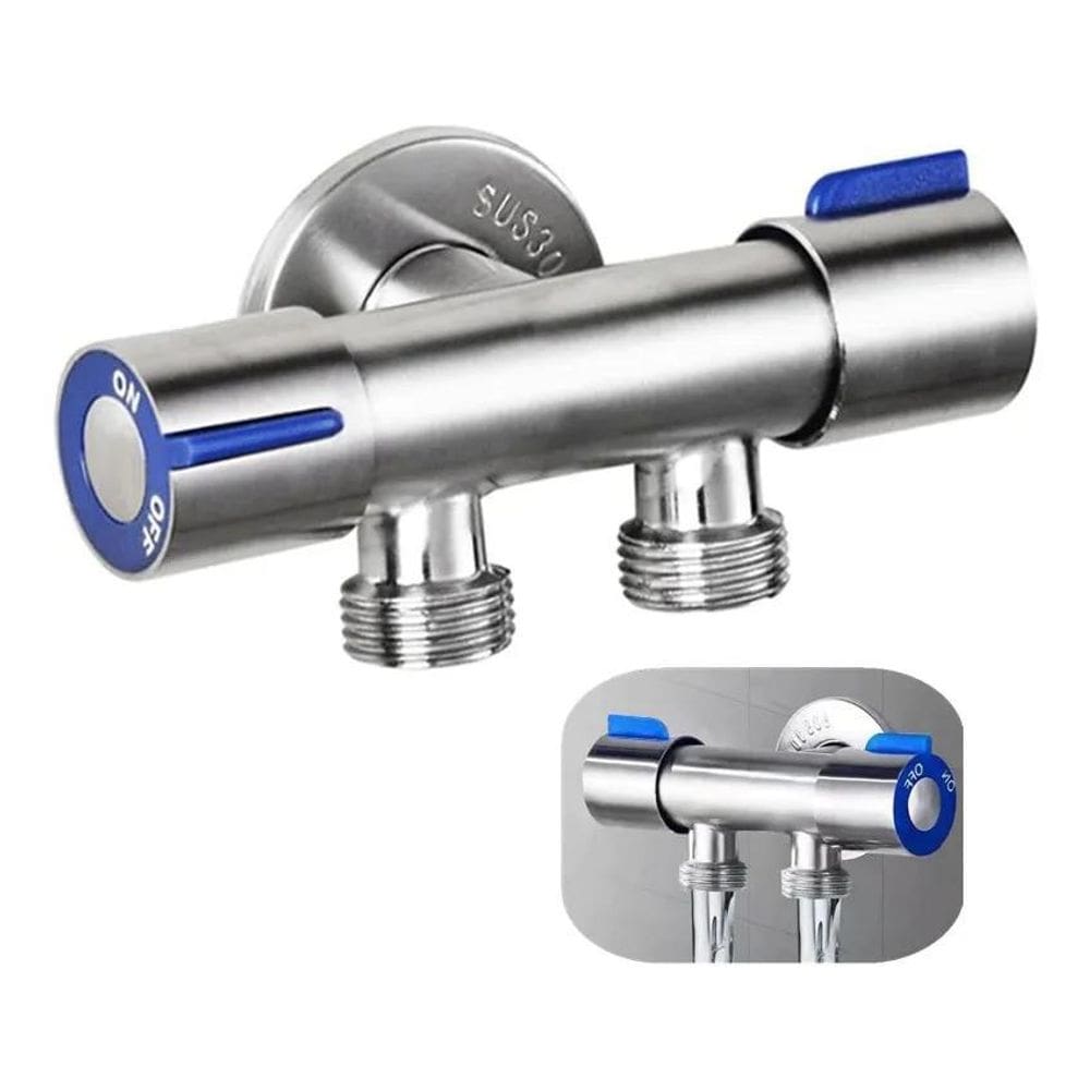 2X Registro Duplo Para Ducha Higiênica Com Dupla Saída De Ág