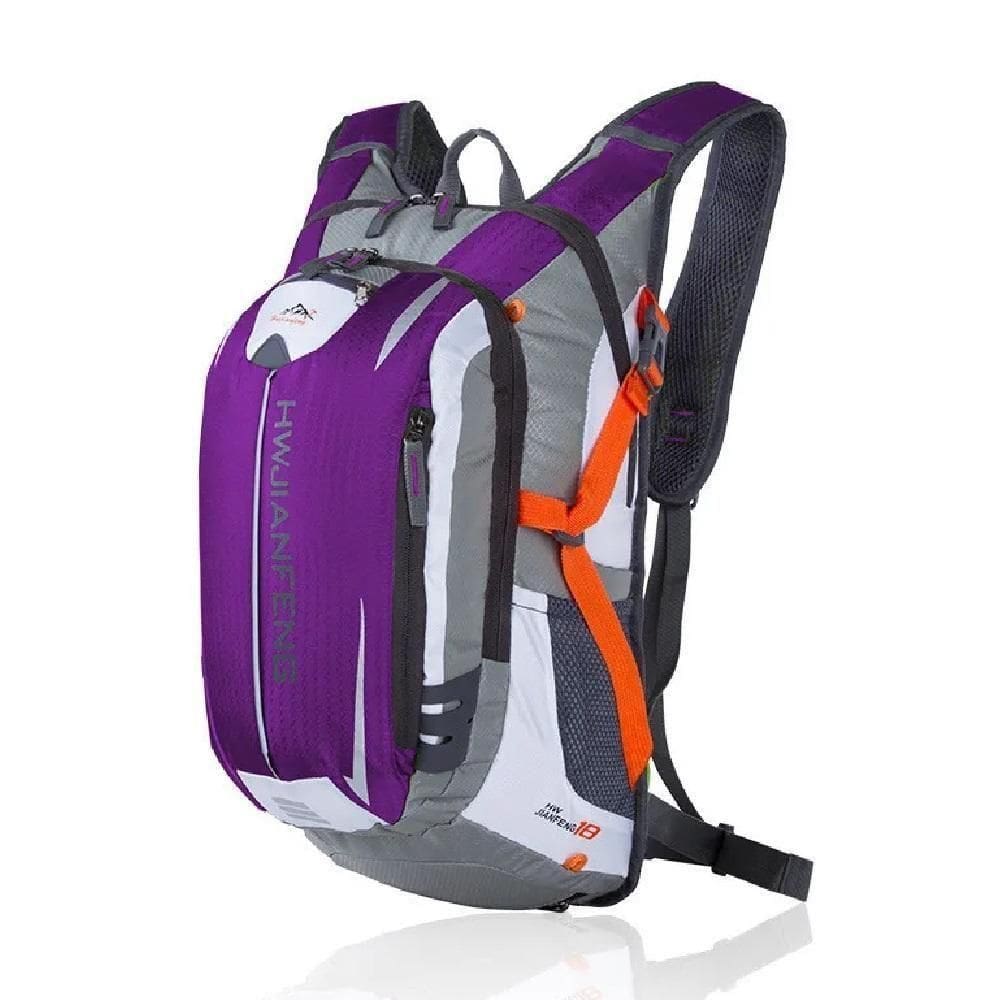 Mochila Impermeavel Esportiva Com Cinta Peitoral Para Bike Trilhas Corrida Camping Passeio Roxa