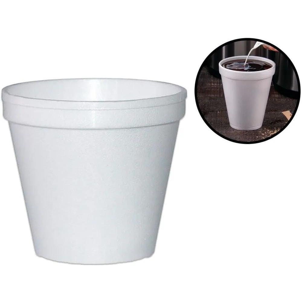 10X Copo Térmico Descartável De Isopor P Café 120Ml Com 100