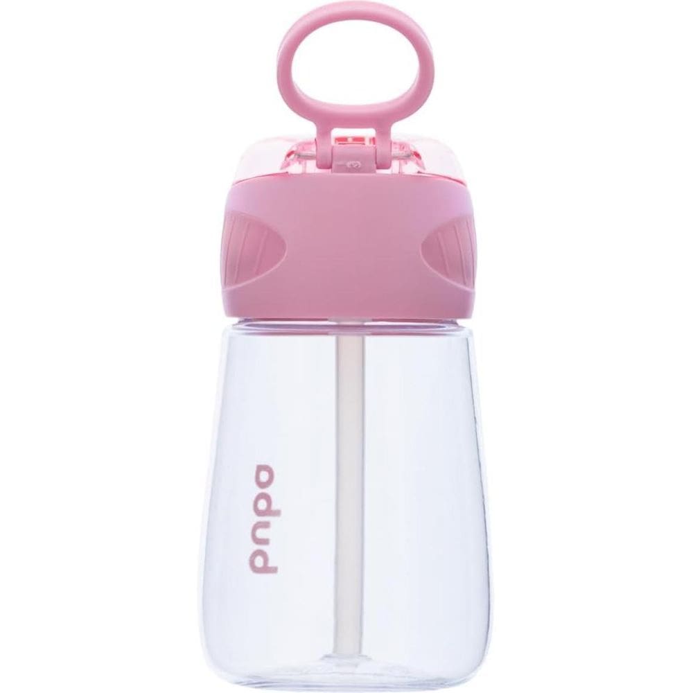 Garrafinha Tritan Canudo De Silicone Tampa Alça Buba Rosa