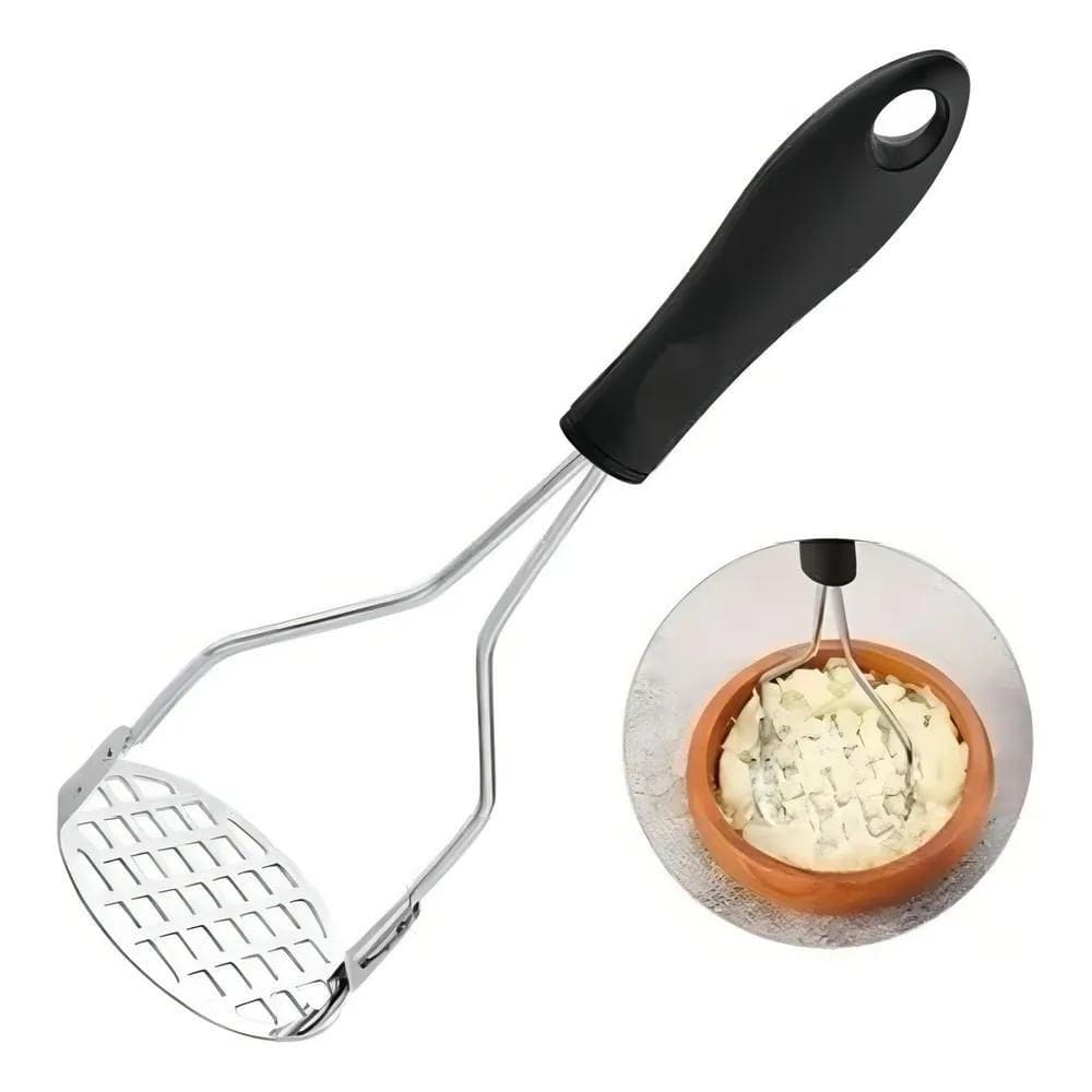 2X Amassador De Batatas Manual Inox Cozinha Facil Pratico Pu