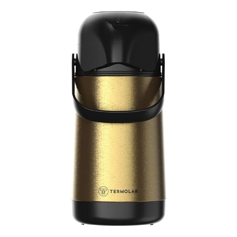 Garrafa Termica Lumina Dourada Em Inox 500Ml Termolar Cor Do