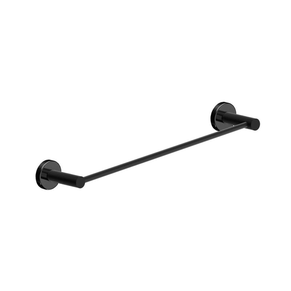 Porta Toalha Toalheiro Duplo Lavabo Preto Fosco Atenas 45Cm