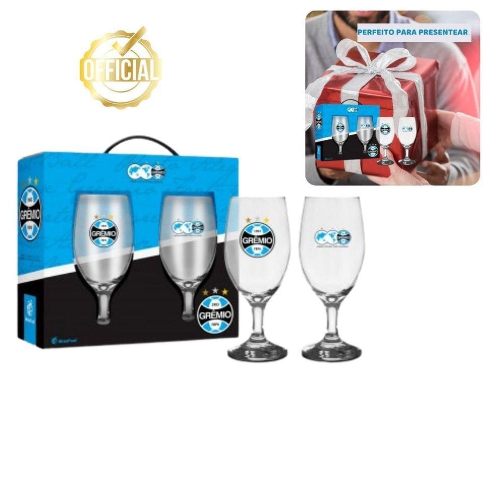 Kit 2 Taças Windsor Vidro 330Ml Cerveja Vinho Chopp Time