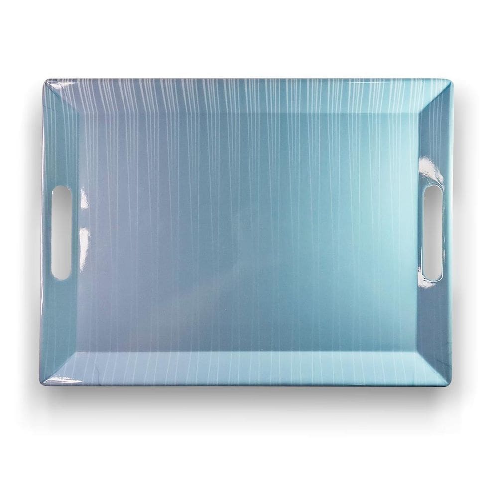 Bandeja Retangular Linha Psicodélica Azul 33,00Cm - Ad