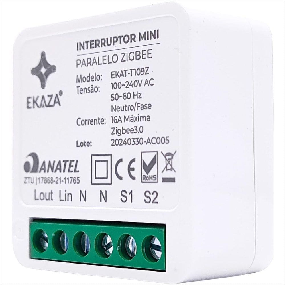 Interruptor Mini Inteligente Zigbee Ekaza 1 Canal
