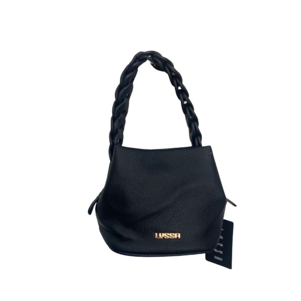 Bolsa Feminina Transversal Com Alça Trançada Lyssa Preta