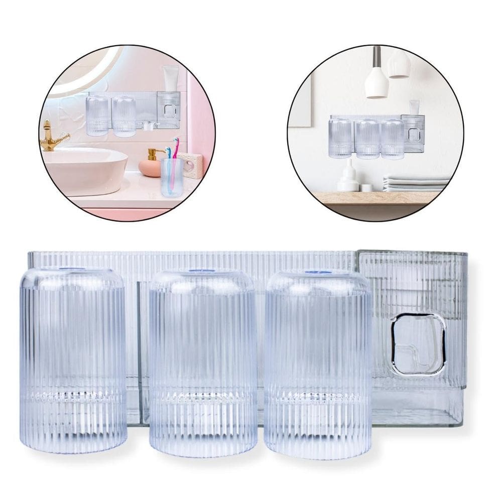 Dispenser Organizador Acrílico Banheiro Escova Pasta Dentes