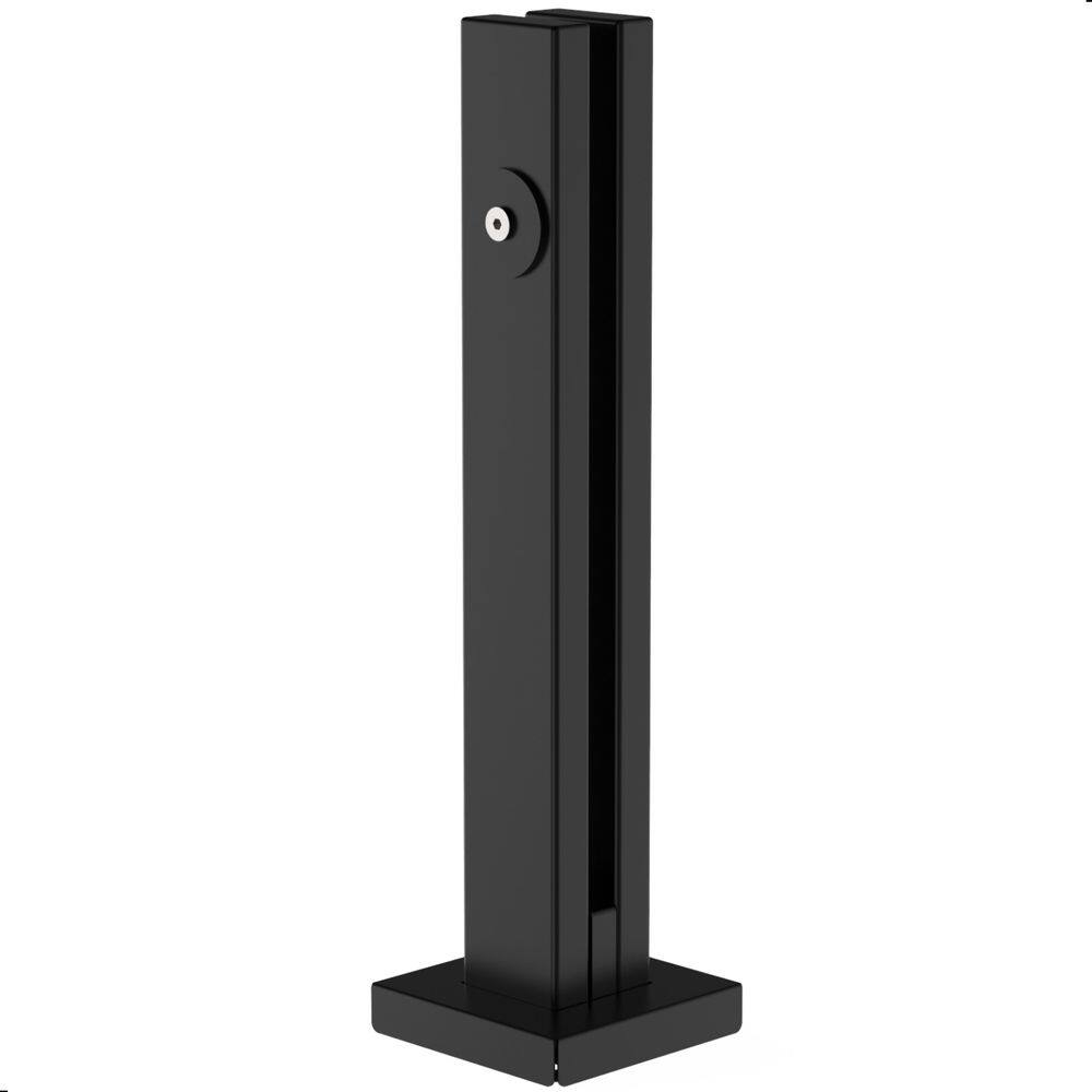 Torre Guarda Corpo Coluna Pinça Inox Preto 40cm Para Vidro