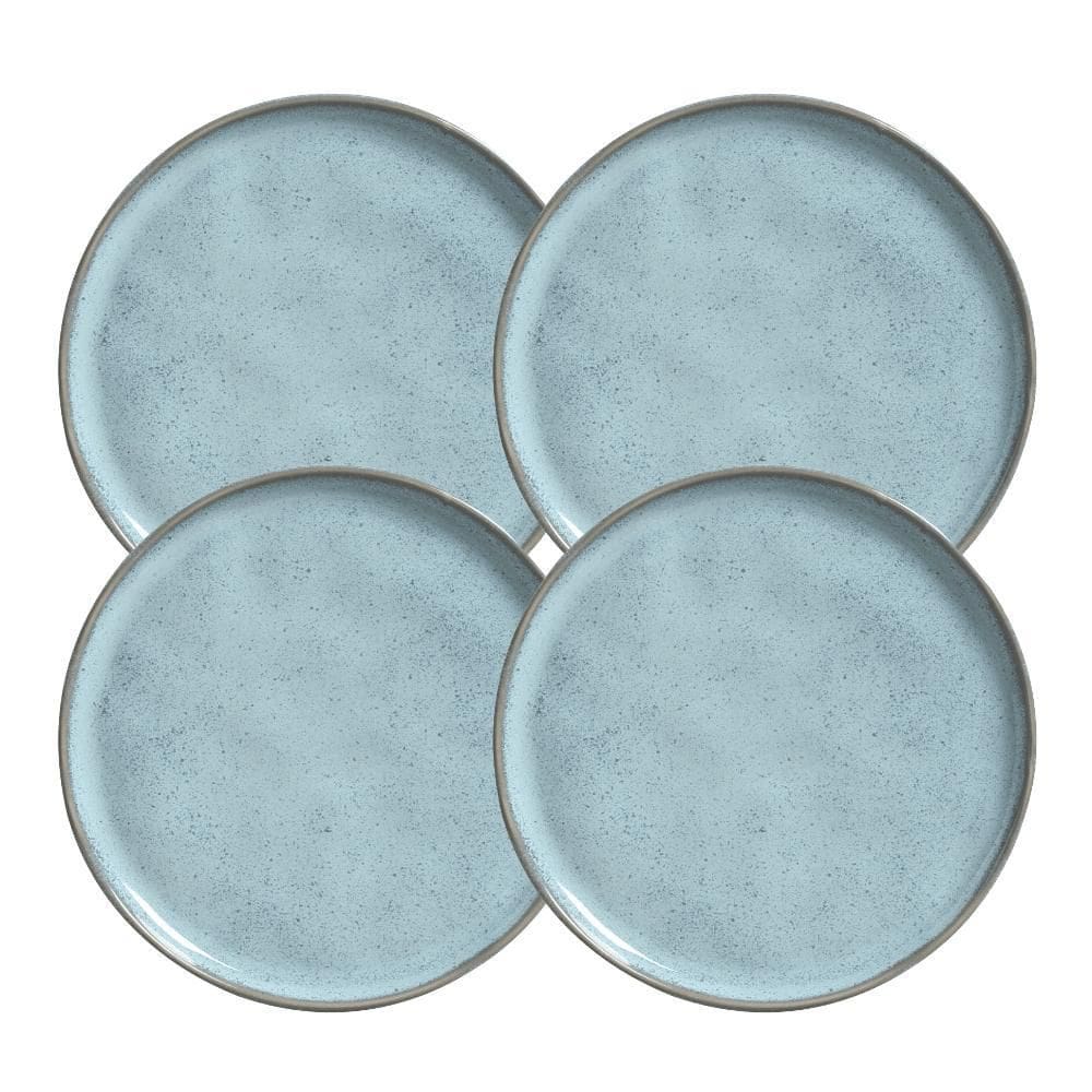 Jogo De Pratos Raso Jantar 27,5Cm 4 Peças Bio Breeze Azul