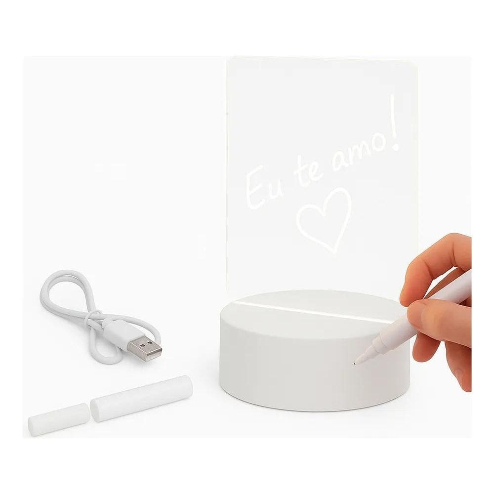 2X Luminaria Led Escrever De Caneta Lousa Quadro Mesa Anotac