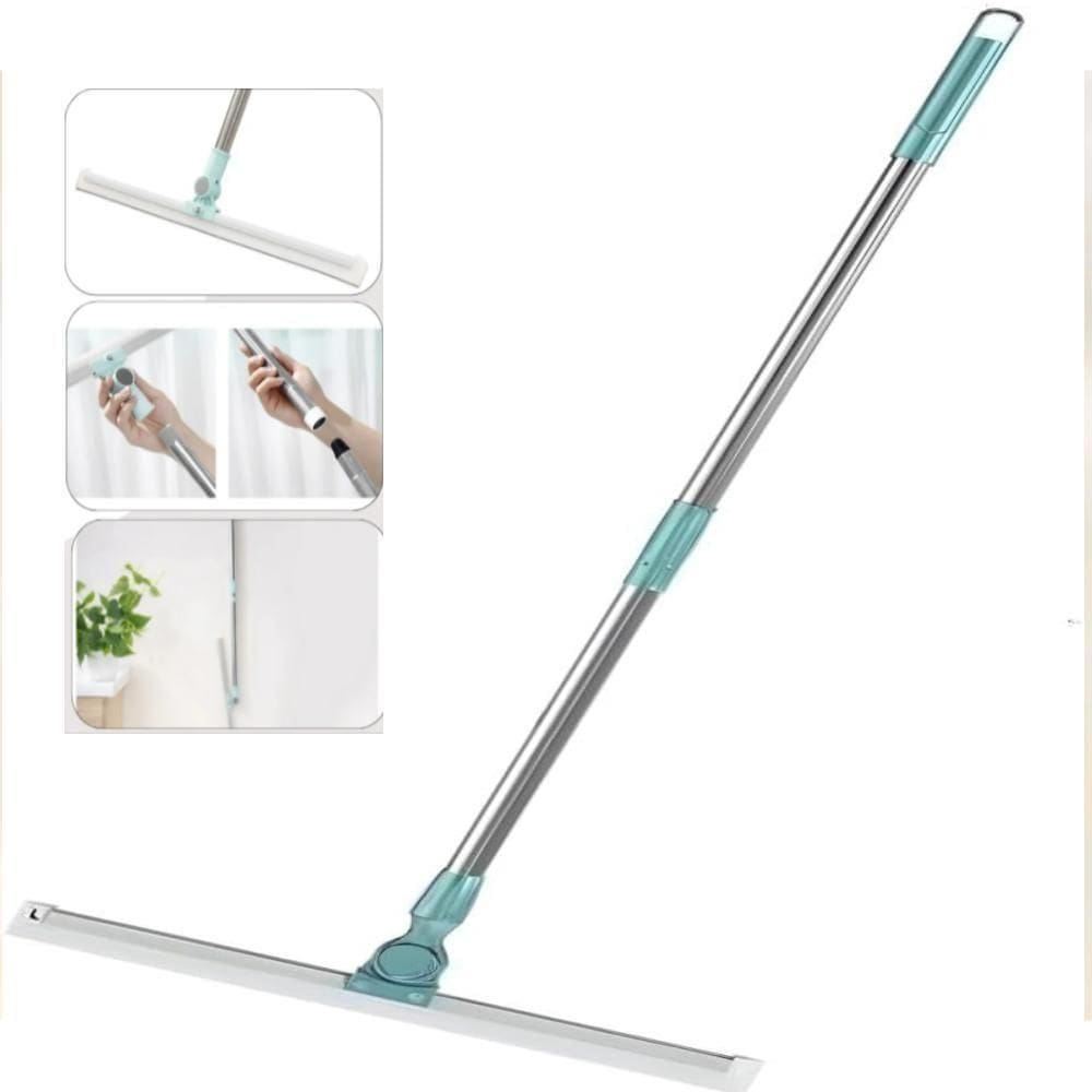 Rodo Silicone Magico Vassoura 2 Em 1 Mop Aluminio Telescopico Limpa Vidros Retratil Esfregao Articulado Carpete