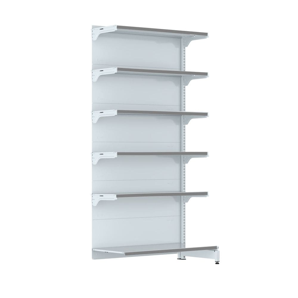 Gondola Parede 202 FIT Farmacia Continu 6 Bd Branco Pe Cinza