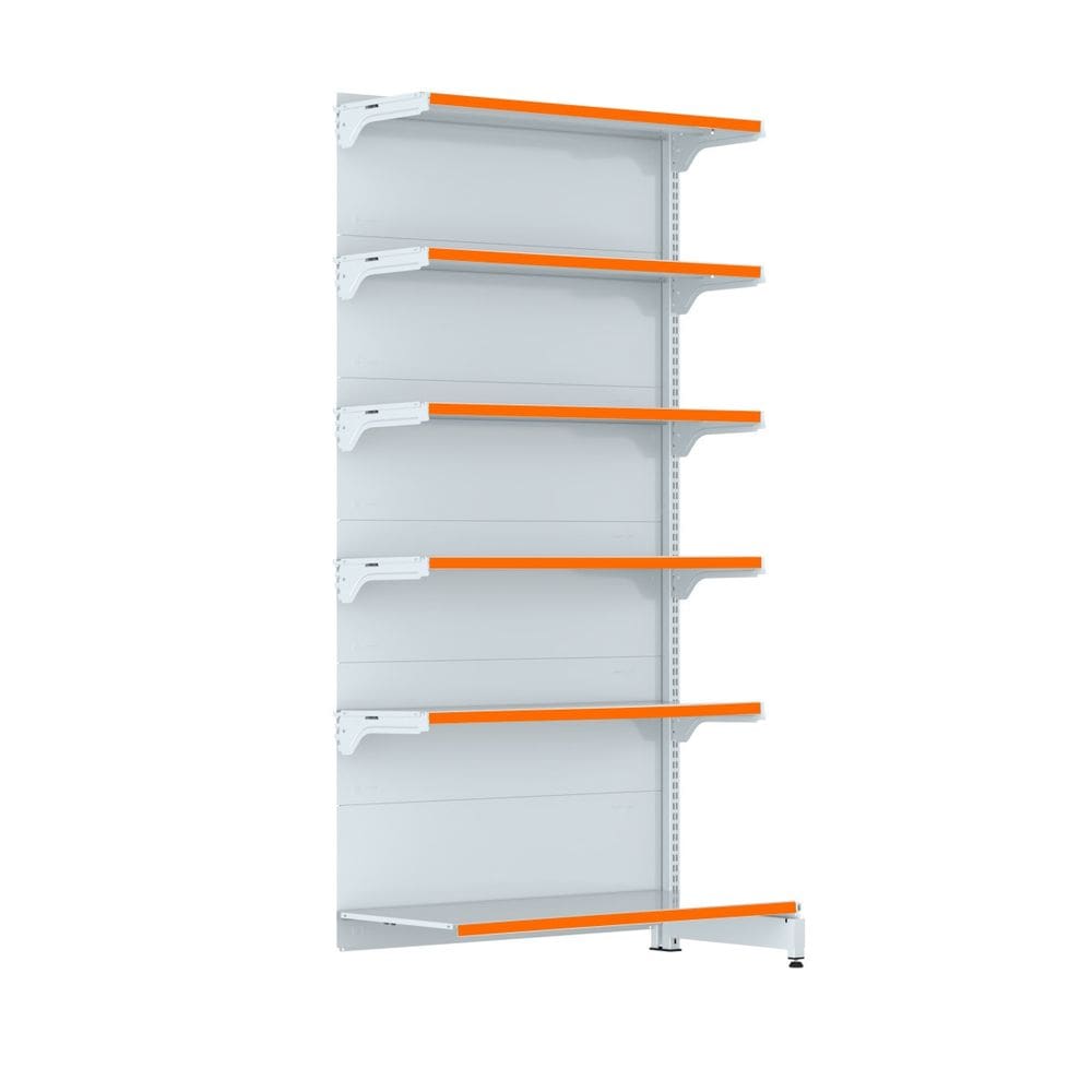 Gondola Parede 202 FIT Farmacia Continu 6 Bd Branco Pe Laran