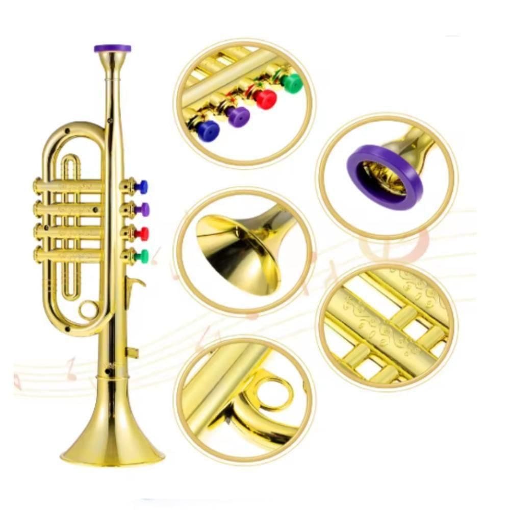 Trompete Infantil Flauta Saxofone Mini Instrumento Musical Clarinete Jazz Music Sax Brinquedo Crianças