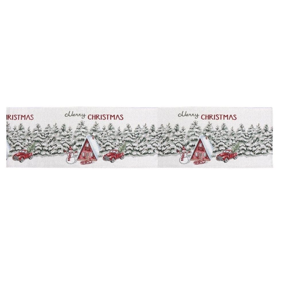 Toalha Caminho De Mesa Merry Christmas 1068383 180X34Cm