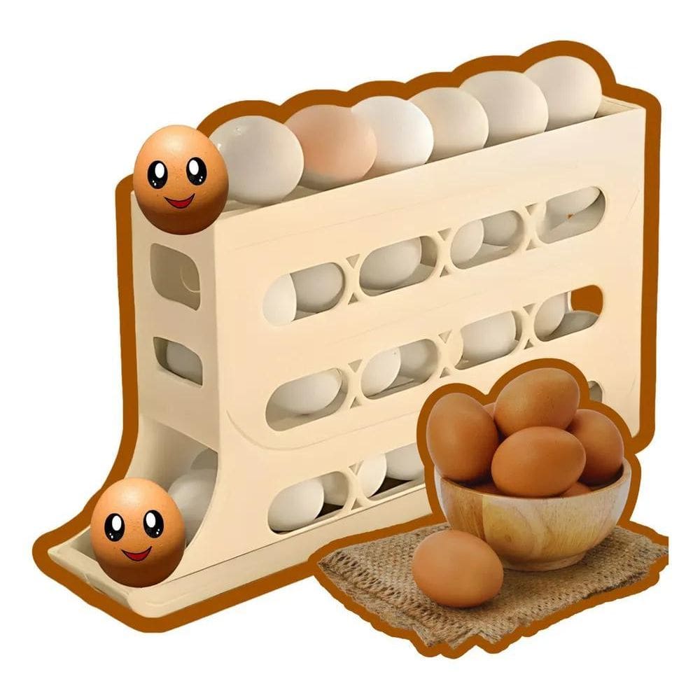 Suporte Organizador Porta Ovos Para Geladeira Automático Cor
