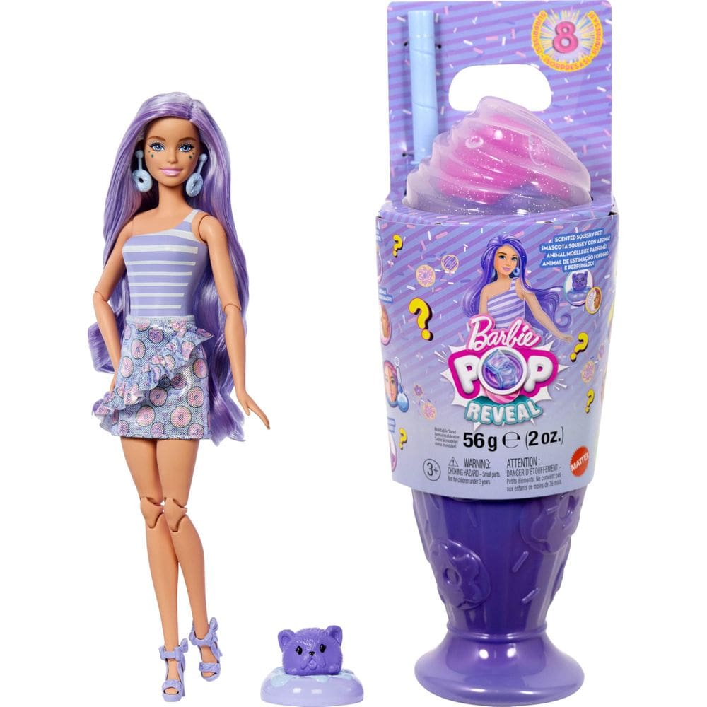 Boneca moderna Barbie Pop Reveal Treat Series com 8 surpresas