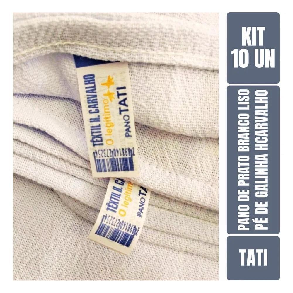 Kit Com 10 Un - Pano De Prato Copa Tati Têxtil H. Carvalho -