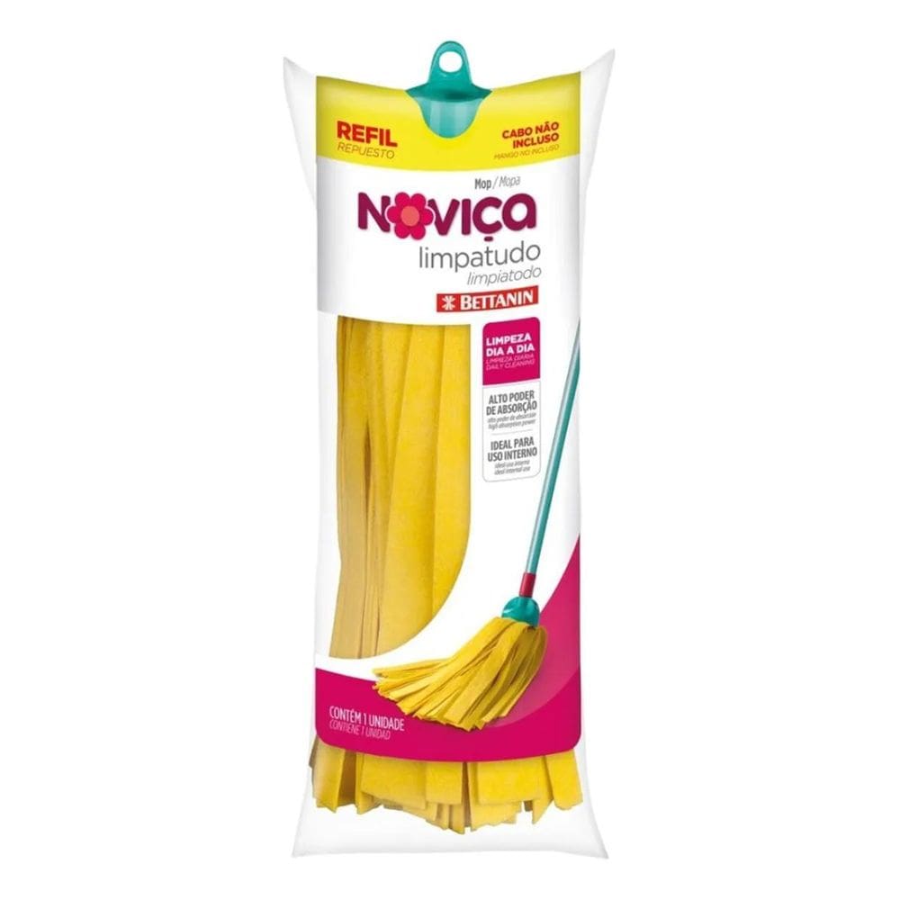 10X Refil Mop Esfregão Limpa Tudo Noviça Bettanin