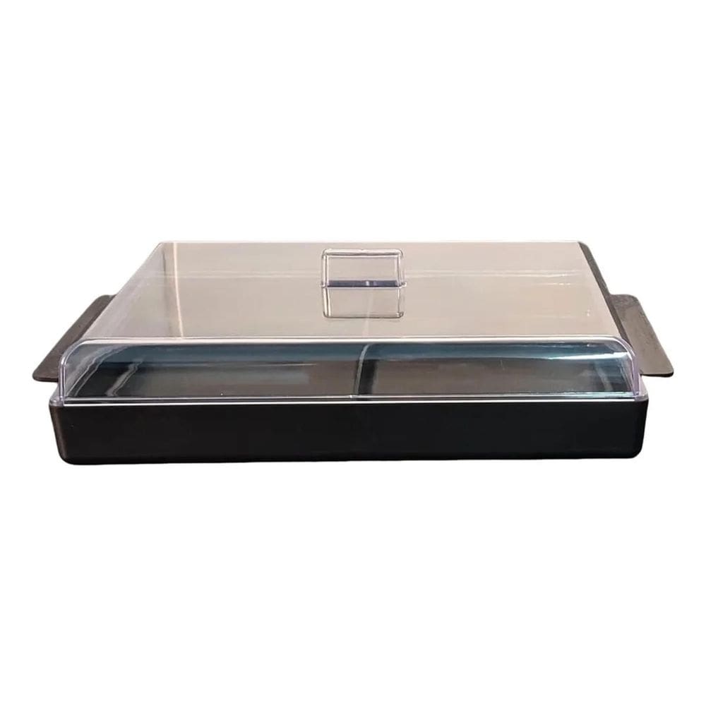 2X Porta Frios Duplo Com Tampa Preto Micromax