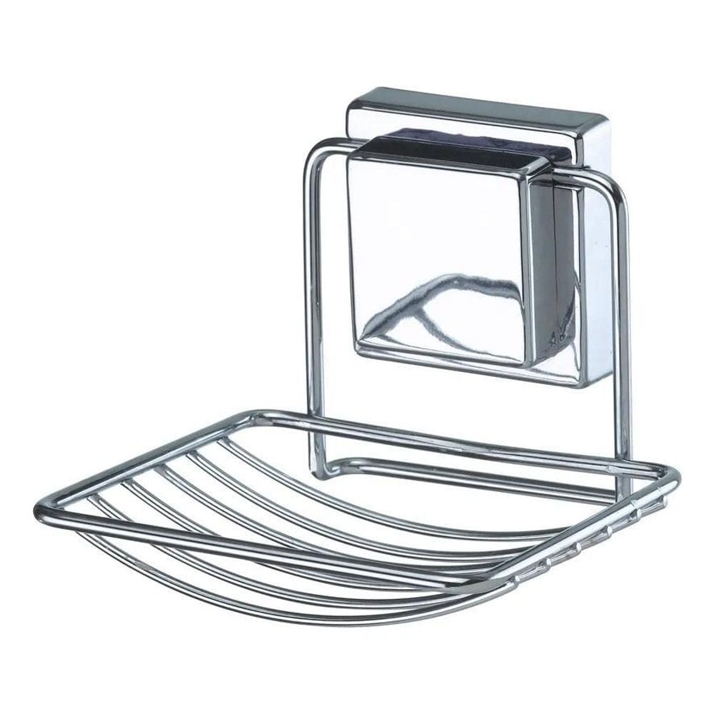 3X Saboneteira De Parede Porta Sabonete Aço Com Ventosa Arth